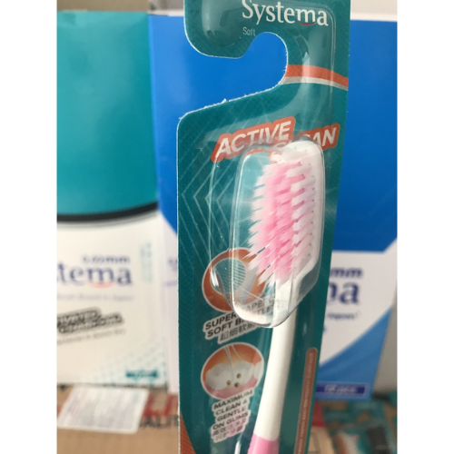  Bàn chải đánh răng Systema Active Clean siêu mềm mảnh 