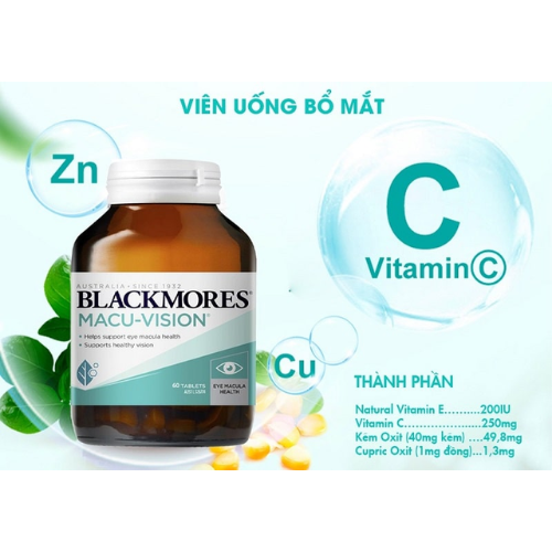  Viên uống bổ mắt Blackmore Macu Vision (120 viên) 