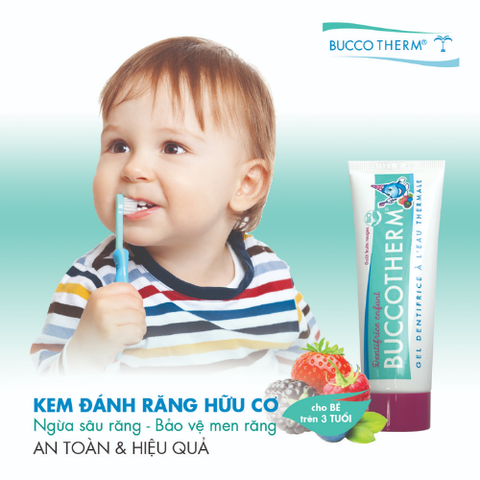  Kem đánh răng hữu cơ vị Red Berries Buccotherm 50ml (trên 3 tuổi) 