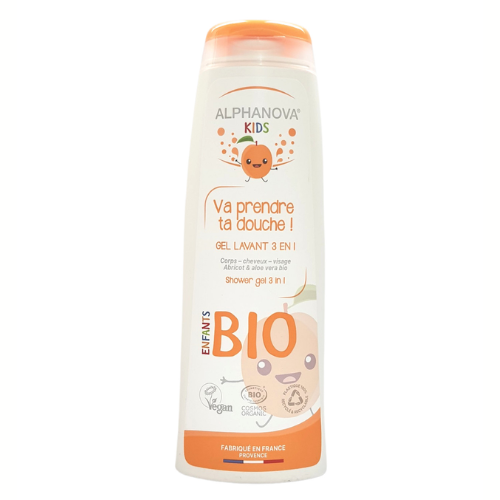  Sữa tắm gội hữu cơ dạng gel 3 trong 1 Alphanova Kids 250ml 