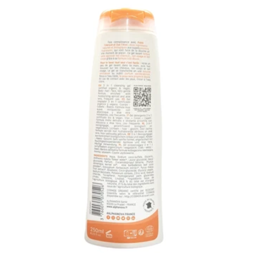  Sữa tắm gội hữu cơ dạng gel 3 trong 1 Alphanova Kids 250ml 