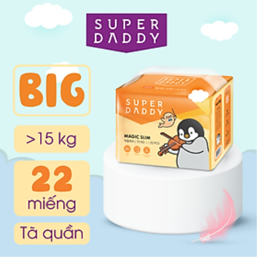  Tã quần Hàn Quốc Super Daddy Magic Slim size XXL 22 miếng (trên 15 kg) 