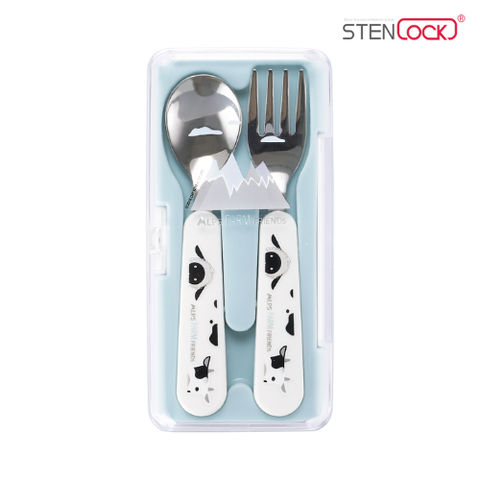  Bộ muỗng nĩa ăn dặm cho bé Stenlock (hộp đựng) 