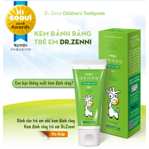  Kem đánh răng Dr.Zenni for Kids (5 - 7 tuổi) 