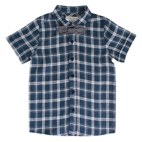  Sơ mi caro Linen tay ngắn 5449 