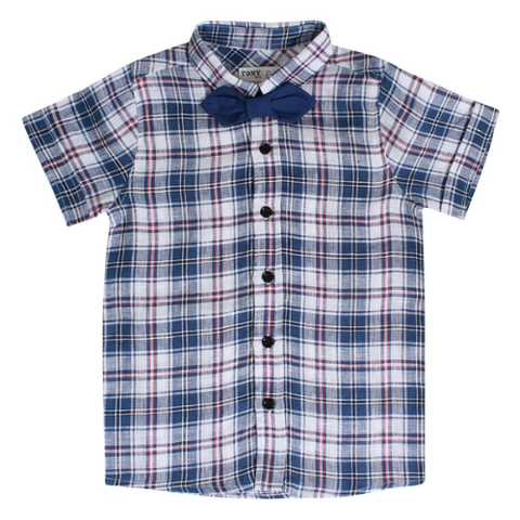 Sơ mi caro Linen tay ngắn 5449 