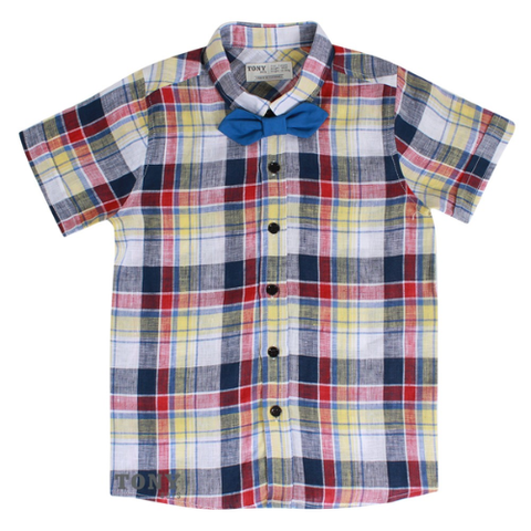  Sơ mi caro Linen tay ngắn 5449 
