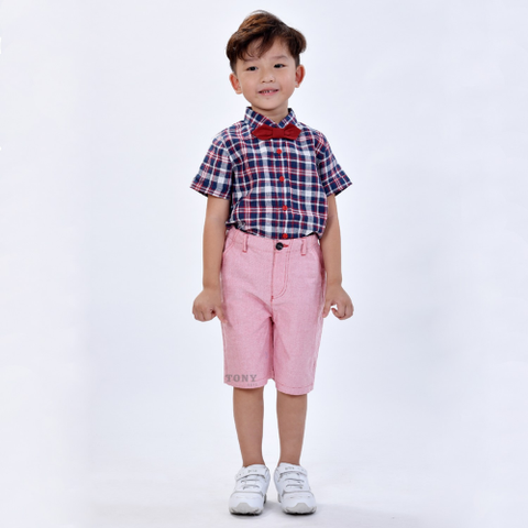  Sơ mi caro Linen tay ngắn 5449 