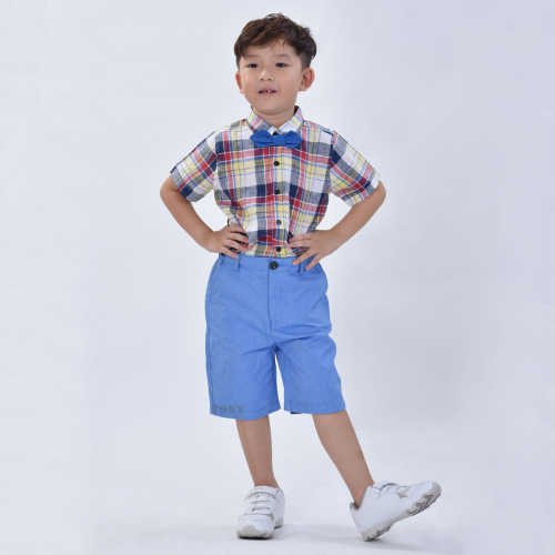  Sơ mi caro Linen tay ngắn 5449 