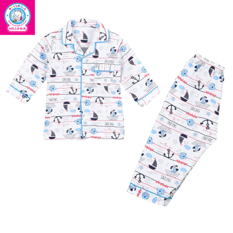  Bộ Pyjamas bông dài bé trai 0187 