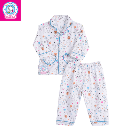  Bộ Pyjamas bông dài bé gái 0263 