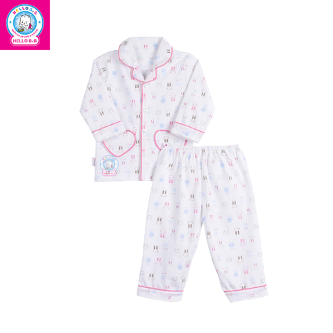  Bộ Pyjamas bông dài bé gái 0263 