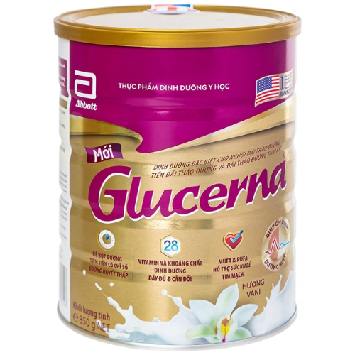  Sữa bột Abbott Glucerna bổ sung vitamin, khoáng chất cho người tiểu đường (850g) 
