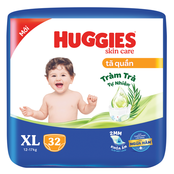  Tã quần Huggies Skincare XL 32 miếng (12-17kg) 
