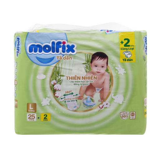  Tã dán Molfix L(25+2) (9-13kg) 