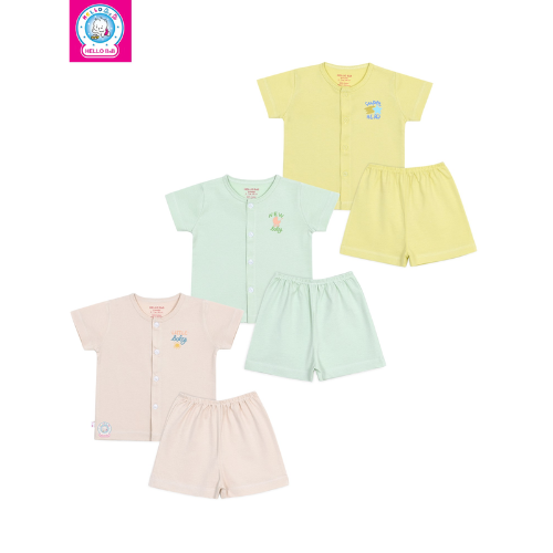  Bộ Ngắn Màu Cài Giữa - BN0081 