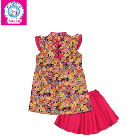  Áo dài thổ cẩm tay con AD1550 - GiGi Girls 