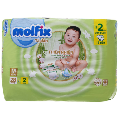  Tã dán Molfix M(28+2) (6-11kg) 