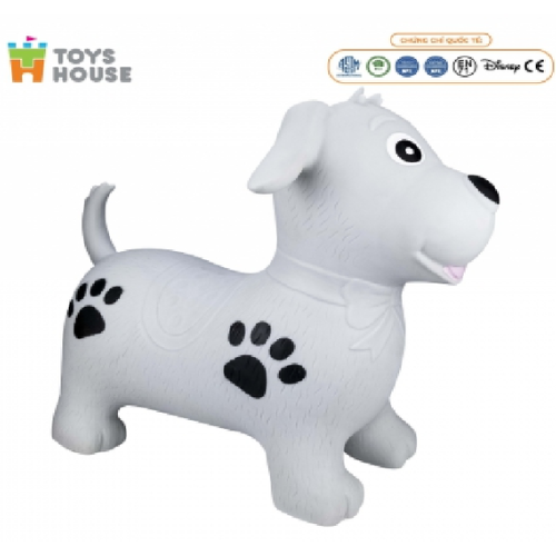  Thú nhún hình cún con màu trắng Toys House hình cún trắng  (12 tháng +) 