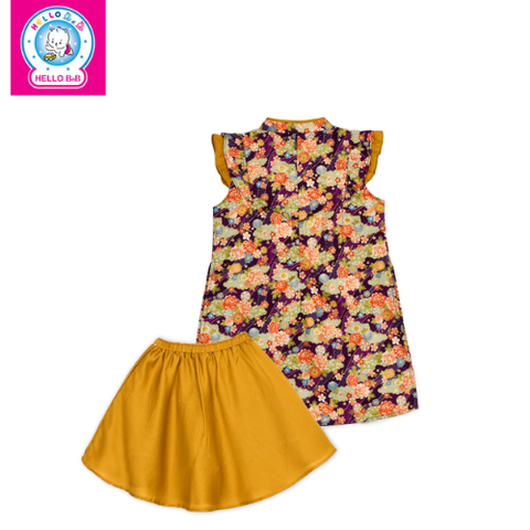  Áo dài thổ cẩm tay con AD1550 - GiGi Girls 