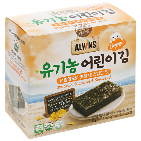  Rong biển hữu cơ ăn liền cho bé Alvins 20g 