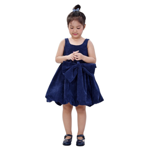 Đầm dạ hội 11004 BCB (Blue Corduroy Blue Bow) 0943 