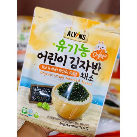  Rong biển rắc cơm hữu cơ vị rau củ 21g 