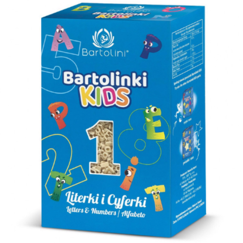  Mì nui hình chữ cái và số Bartolini 250g 