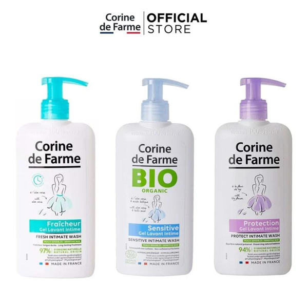  Dung Dịch Vệ Sinh Phụ Nữ Giúp Làm Sạch Nhẹ Nhàng Corine De Farme Intimate Gel 250ml 