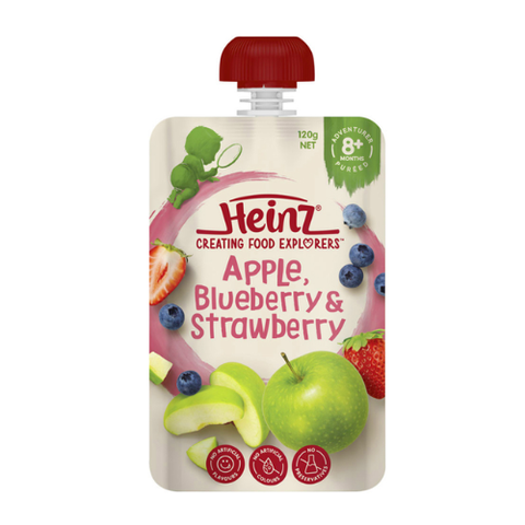  Hỗn hợp nghiền Heinz vị táo, dâu và việt quất 120g (+8 tháng) 