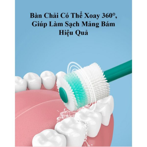  Bàn chải nano siêu mềm xoay 360 độ KUB 