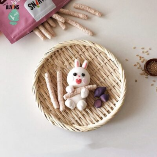  Bánh gạo lứt ăn dặm hữu cơ vị khoai lang tím Alvins 25g 