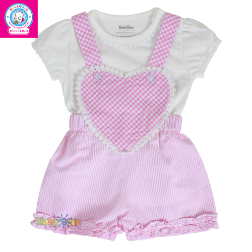  Bộ yếm trái tim bé gái BN1079 - BabyOne 