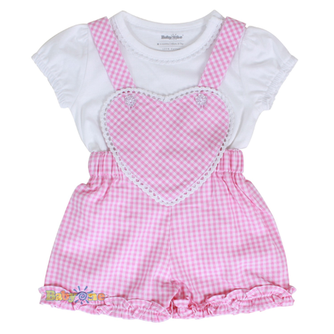  Bộ yếm trái tim bé gái BN1079 - BabyOne 