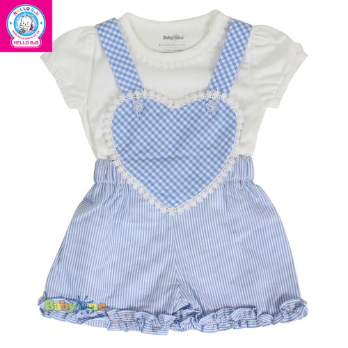  Bộ yếm trái tim bé gái BN1079 - BabyOne 