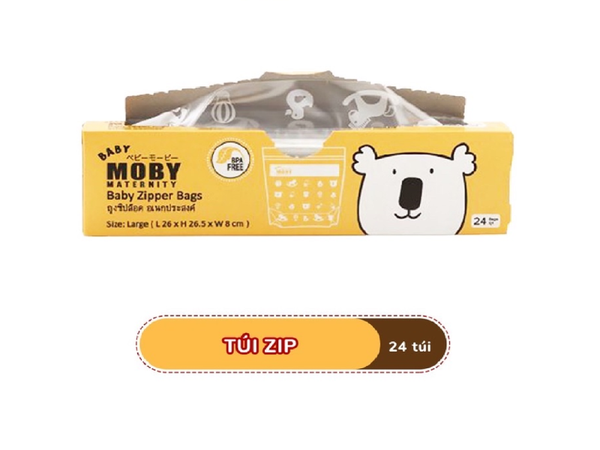  Túi zip Moby đa năng ( 24 túi ) 
