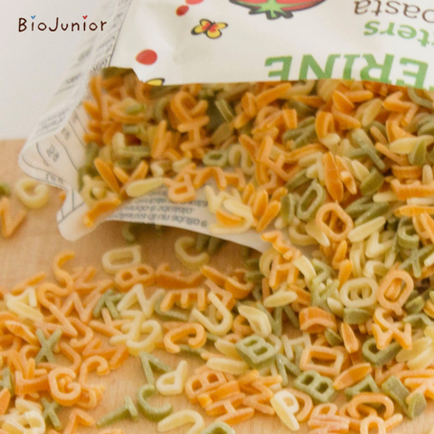  Mì nui ăn dặm hữu cơ hình chữ cái Bio Junior 200g (từ 8 tháng tuổi) 
