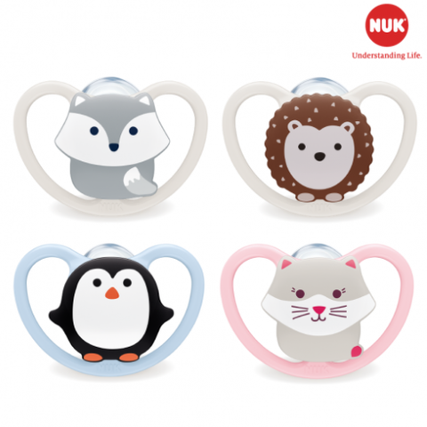  Bộ 2 ti giả NUK Silicone S1 Space 0-6m 