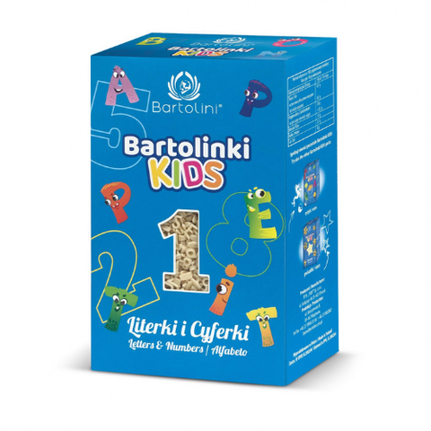  Mì nui hình chữ cái và số Bartolini 250g 
