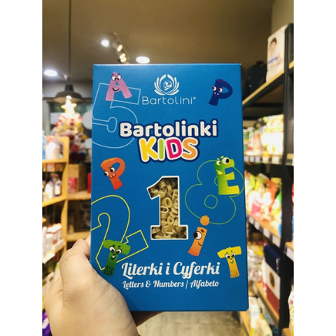  Mì nui hình chữ cái và số Bartolini 250g 