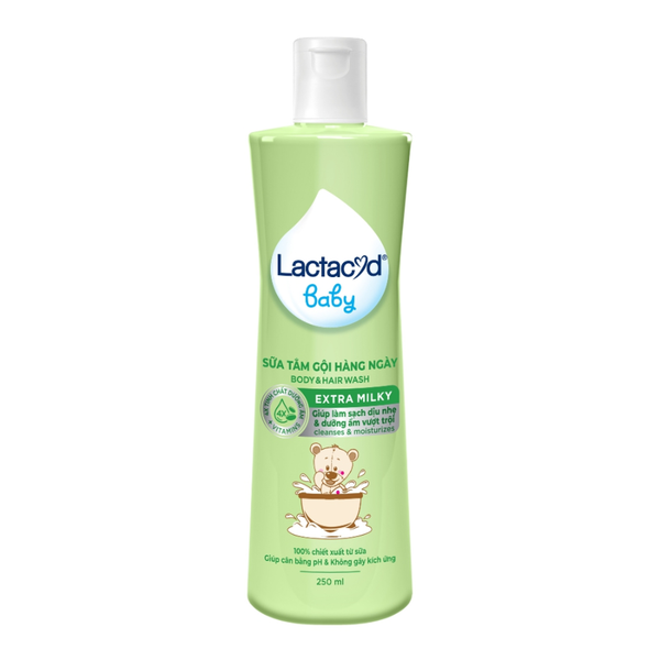  Lactacyd Mailky Tắm gội cho bé 250ML 