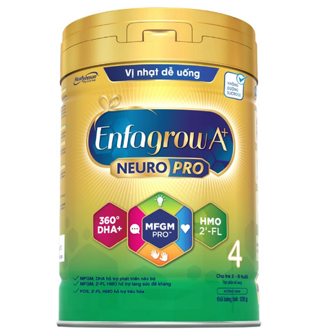  Sữa bột Enfagrow A+ Neuropro 4 vị nhạt 830g (2-6 tuổi) 