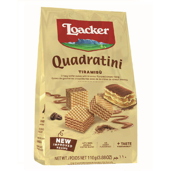  Bánh xốp Quadratini Tiramisu hiệu Loacker 110g 