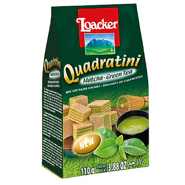  Bánh xốp quadratini kem trà xanh Loacker 110g 
