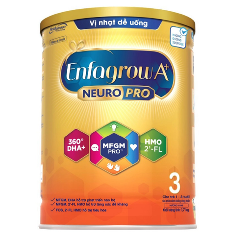  Sữa bột Enfagrow A+ Neuropro 3 vị nhạt 1700g (12-36 tháng) 