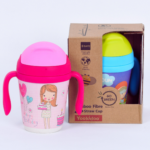  Ly nước uống sợi tre Yookidoo 300ml 