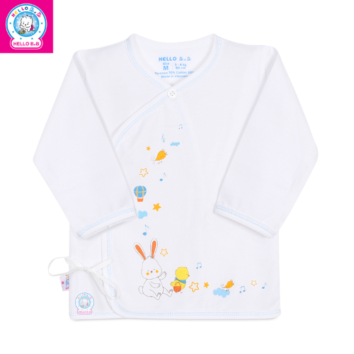  Áo sơ sinh cột dây tay dài 0412 