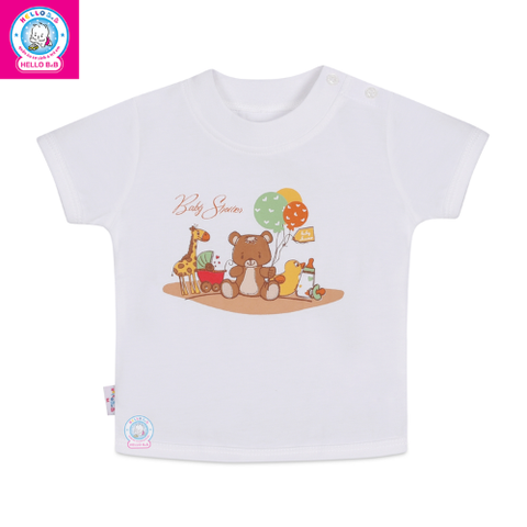  Áo sơ sinh cài vai tay ngắn 0504 