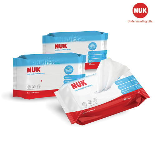  Khăn ướt diệt khuẩn Nuk không chứa cồn (80 tờ) 