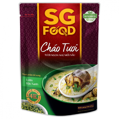  Cháo tươi SGF lươn đâụ xanh 240g 